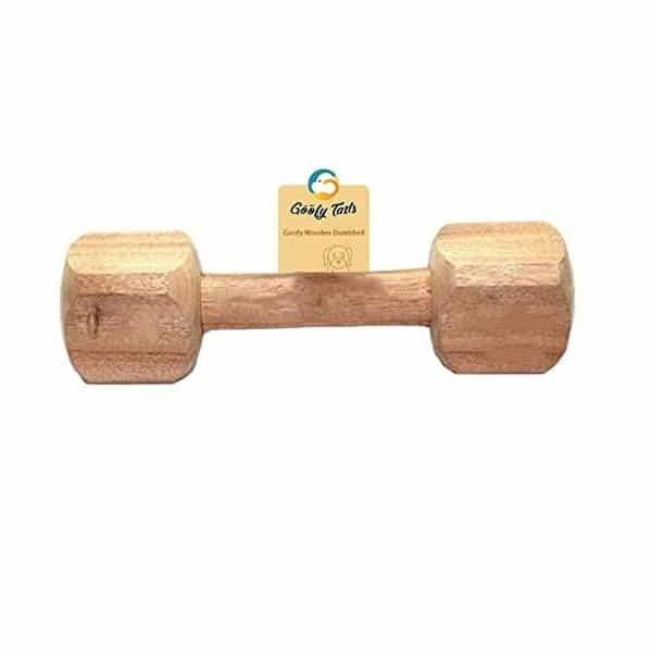 Goofy Tails Wooden Dumbbell Training Chew Toy (7168284000406)