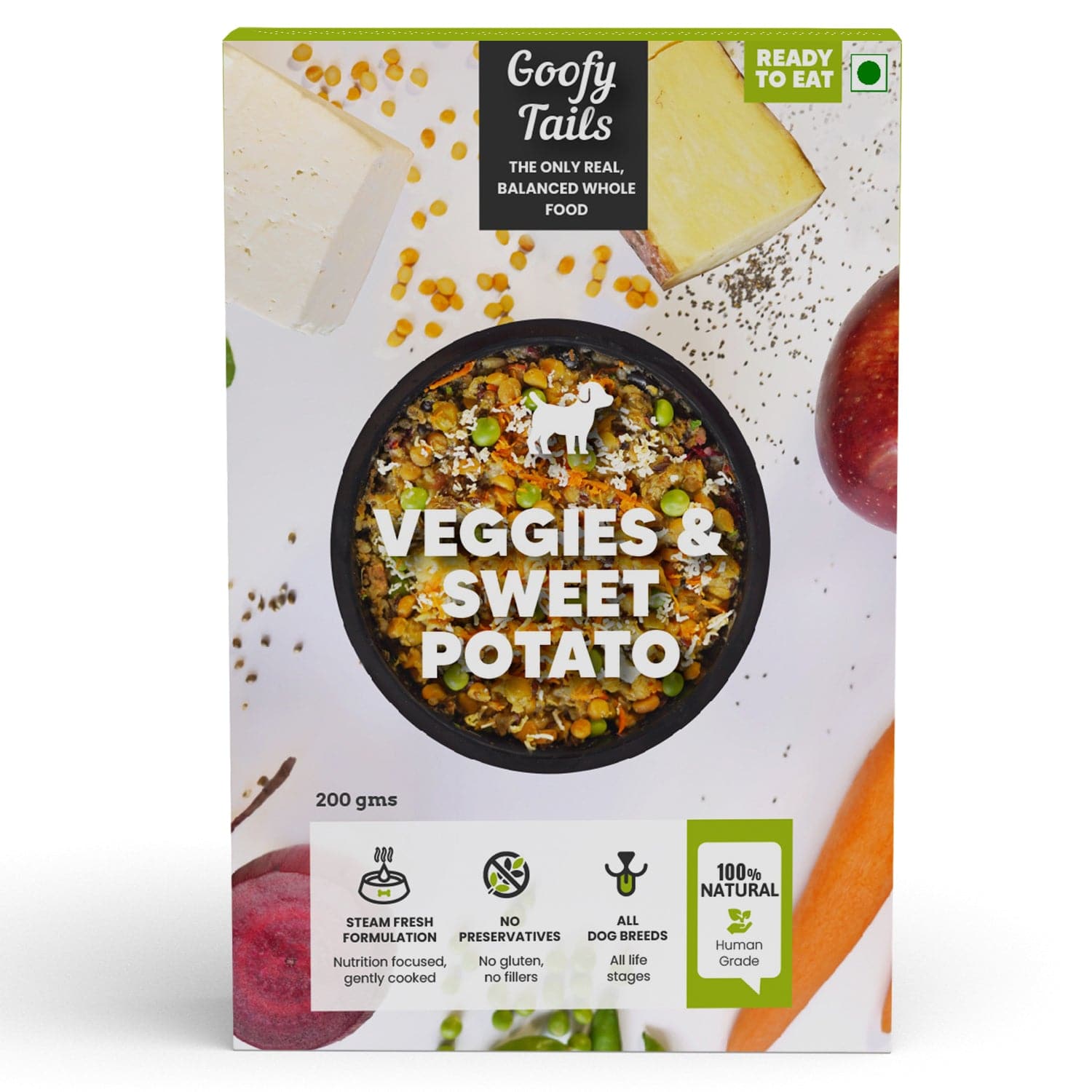 Goofy Fresh 4 Tester Pack of Ready-to- Eat Meal + Bone Broth (7331321774230)