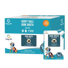 Goofy Tails Bone Broth for Dogs and Puppies (Value Pack 9+1)