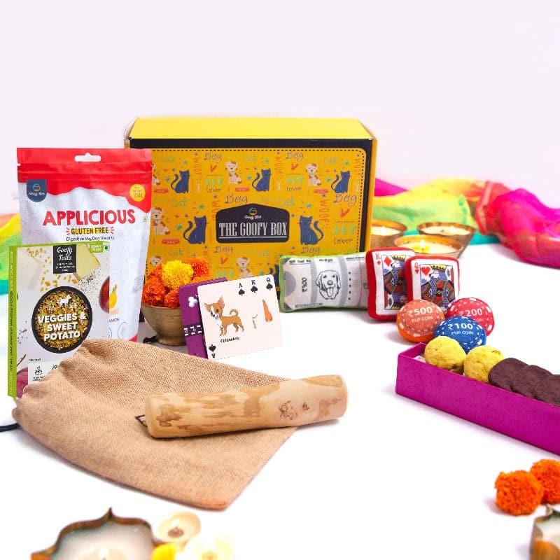 Buy Diwali Gift Box For Dogs and puppies - Veg  (7617550745750)
